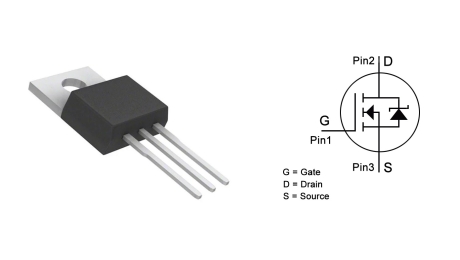 Irlz44n MOSFET DATASEET, obvod, ekvivalent, pinout